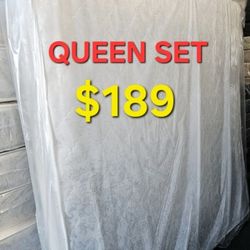 Brand New  Queen Set $189 << Mattress And Box Spring