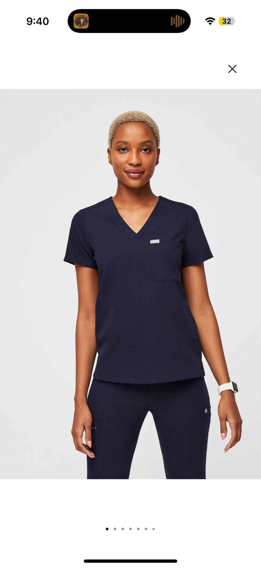 FIGS Catarina One Pocket Scrub Top - Size Small