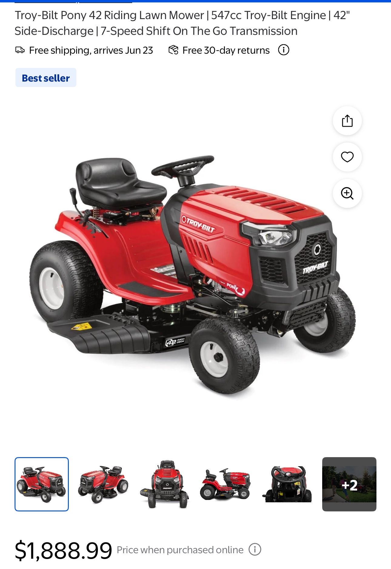 Tractor mower - Troy Bilt
