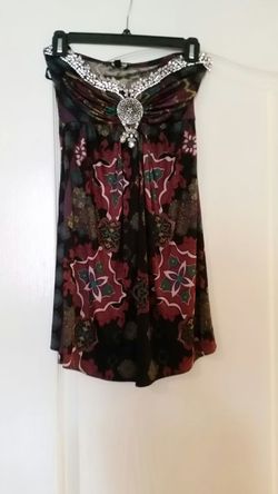 Skyy strapless embellished tunic/top/dress