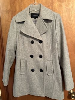 Nine West Gray Wool Pea Coat Size 8 - pick up only