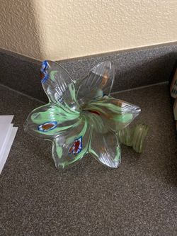 Glass flower display