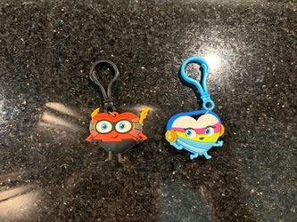 2 Heart Hero Character Keychains Nico & His Friend from AHA Kids Heart Challenge