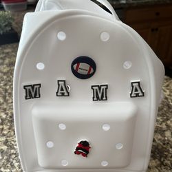 Rubber Book Bags Style Purse With Charms