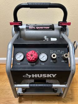 Quiet Husky 4.5 Gal. 1.3 HP Air Compressor