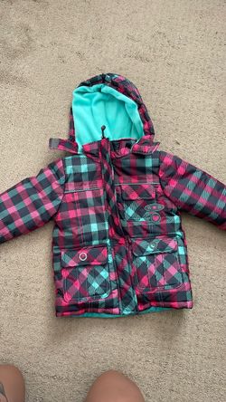 Girls Plaid Puffer Winter/Snow Jacket with Hood