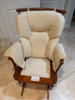 Wood Glider Rocking Chair with Cushions