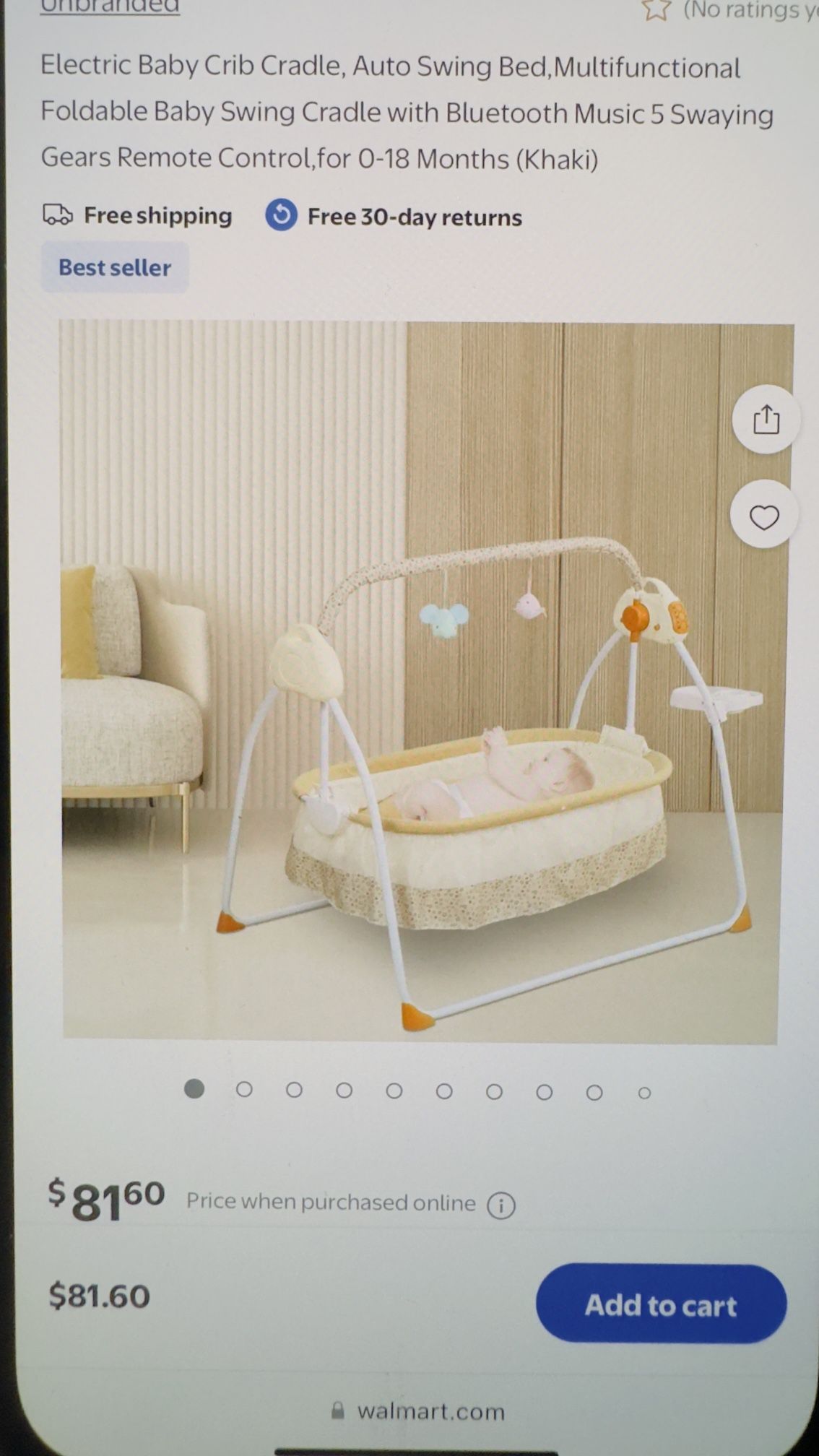 Electric Baby Crib Cradle