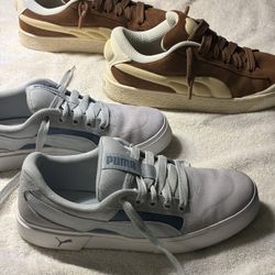 2 Pairs 11.5 Suede Puma Sneakers $60