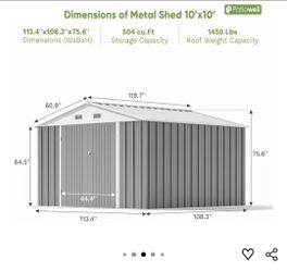 Patiowell 10' x 10' Shed