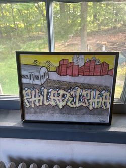 2010-2020 Original Philadelphia Graffiti & Skyline Art Illustration by Patrick Hegarty (Framed)