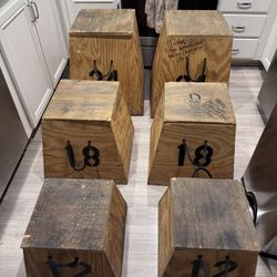 Homemade Wood Plyo Jump Boxes Bundle (6) – 2x12” 2x18” 2x24”