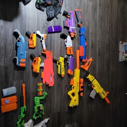 Nerf Guns. 