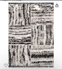 nuLOOM Nicolette Abstract Tile Soft Shag Fringe Area Rug, 6'7" x 9', Beige