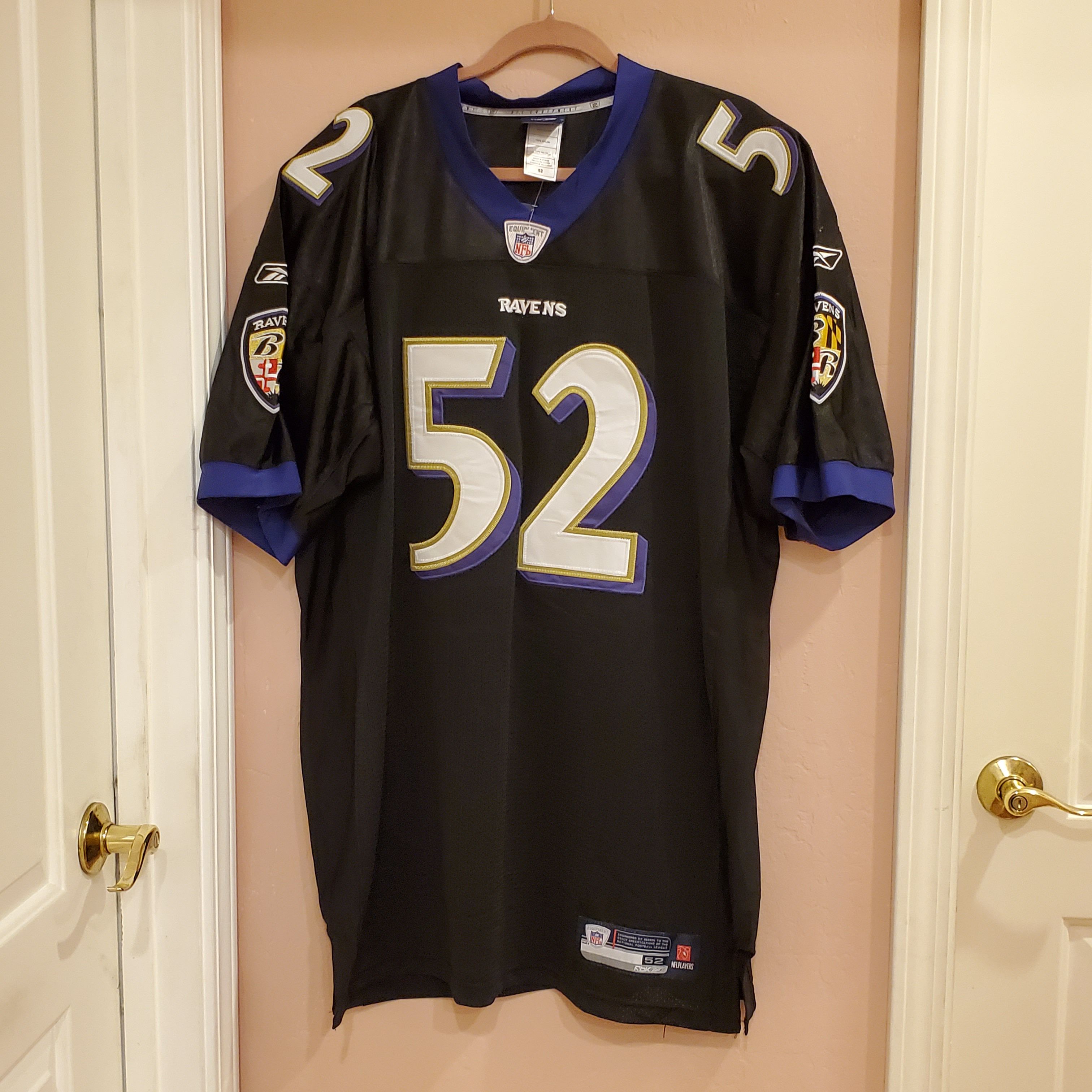 Reebok R. Lewis Baltimore Ravens NFL Jersey #52 Stitched Sewn Sz 52 New, with tag.