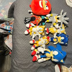 Sonic The Hedgehog Plush Lot