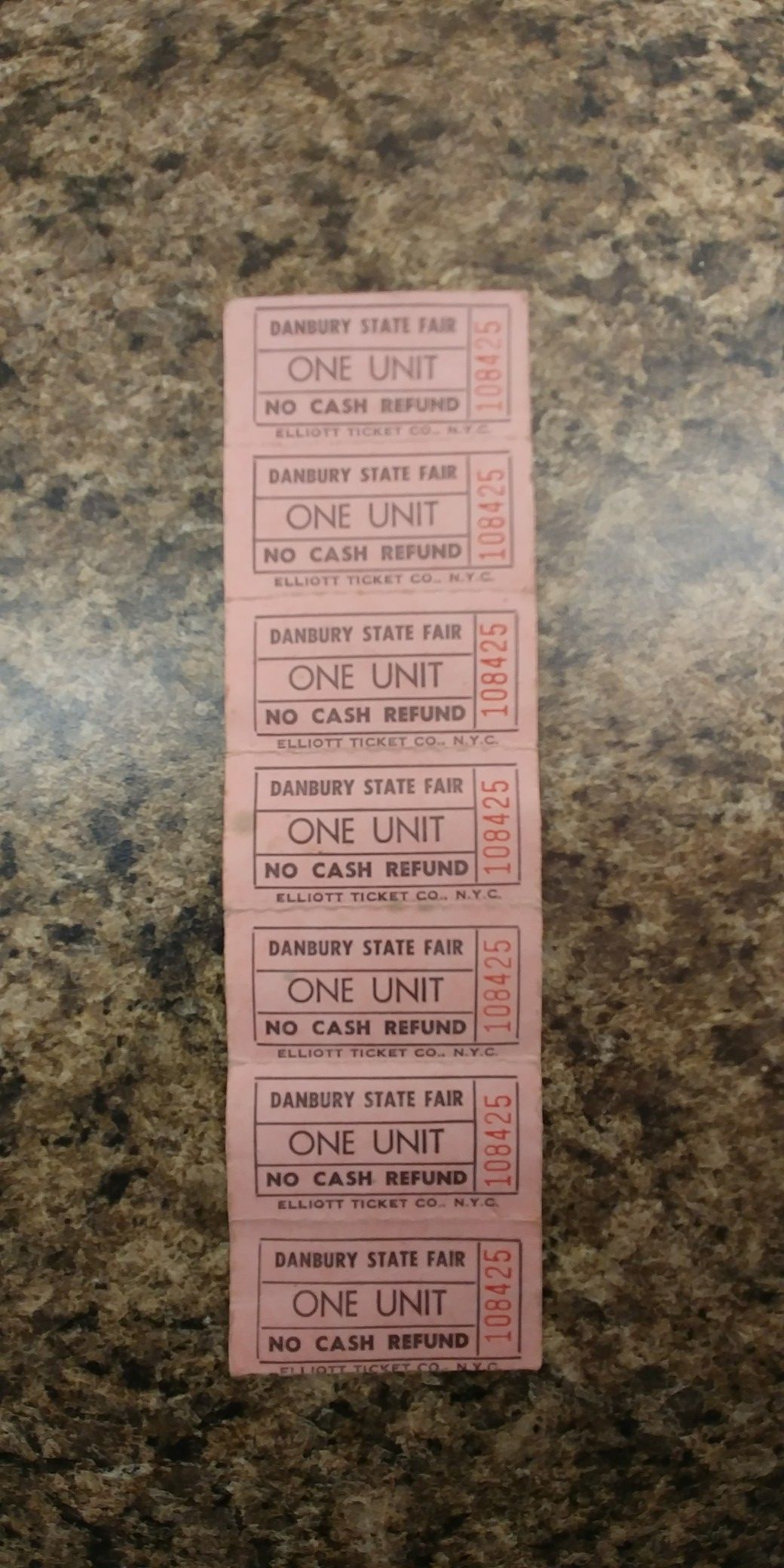 Original (Vintage) Danbury State Fair tickets