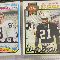 Raiders Autographed Football Cards