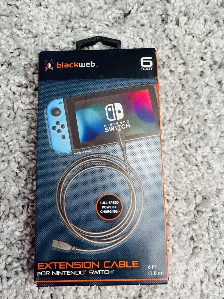 Nintendo Extension Charging Cables Switch 6' Switch Blackweb Electronics