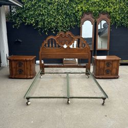 Real Wood Antique Queen Bedroom Set