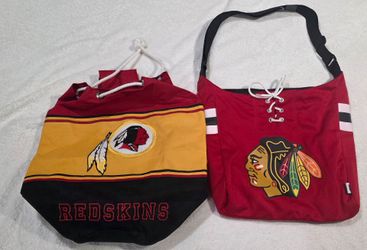 Lot 2 Bags Redskins Backpack/Sac & Blackhawks Womens Bag Both Great Condition