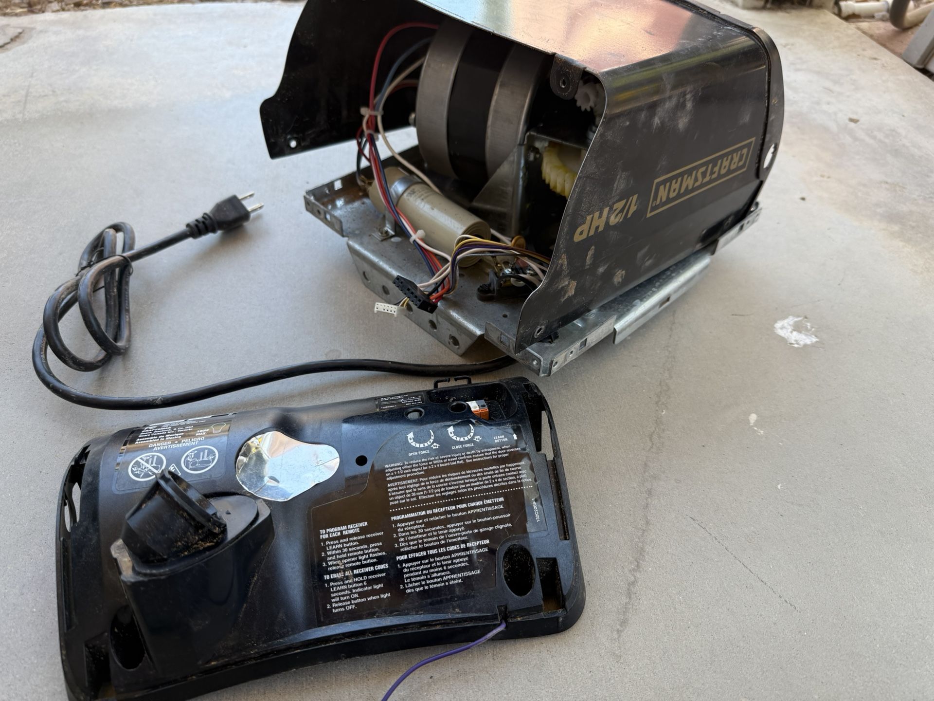 Components for Craftsman Garage Door Opener