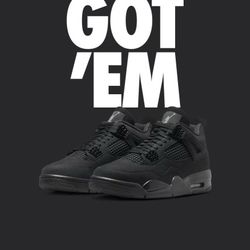 Size 10.5 Black Cat Jordan 4