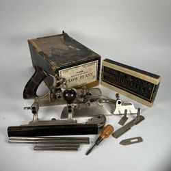 Stanley Made Wards Master No. 45 Combination Plane All Original W Box COMPLETE