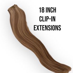 NEW 100% Human Hair Clip-in Blonde Highlights Extensions