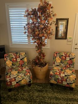 TWO Nearly New Bright & Cheery Side Chairs!