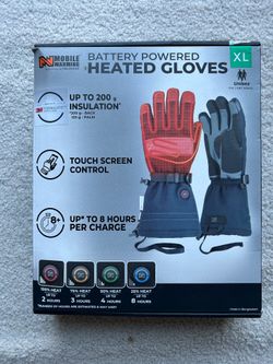 Mobile Warming Ansai Heated Gloves XL – Unused + 3 Batteries & 2 Chargers