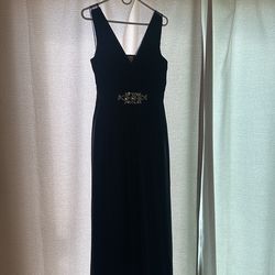 Woman dress in navy blue