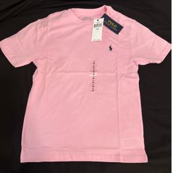Kids' Unisex Polo Ralph Lauren Pink T-Shirt – Size 8 (NWT).