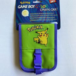 Vintage Pokemon Nintendo Game Boy Color Pikachu Carrying Case BRAND NEW (Green)