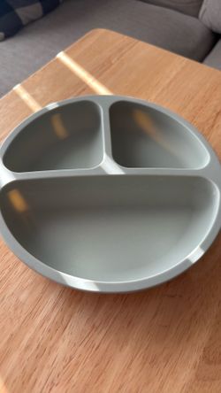 Baby silcone plate gray