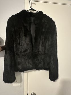 Beautiful Fur Black Coat Medium Size 