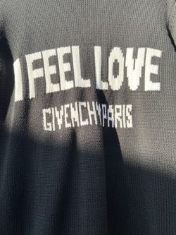 Givenchy I Feel Love Graphic Knit 100% Cotton Sweater M