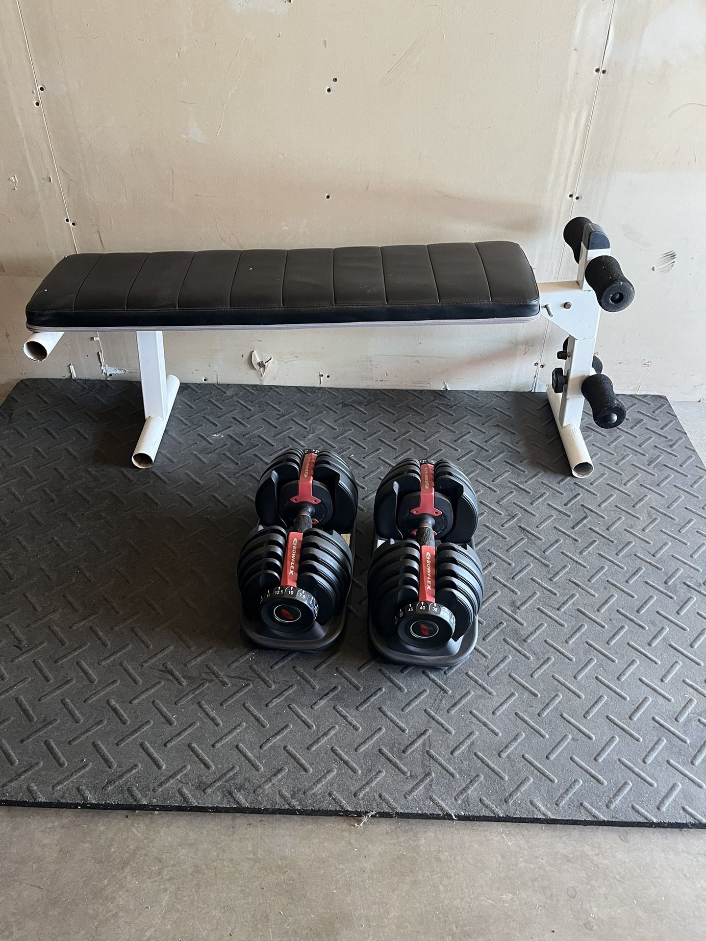 Dumbbell Adjustable Weights BowFlex 5-52.5lb With Weight Bench Press 