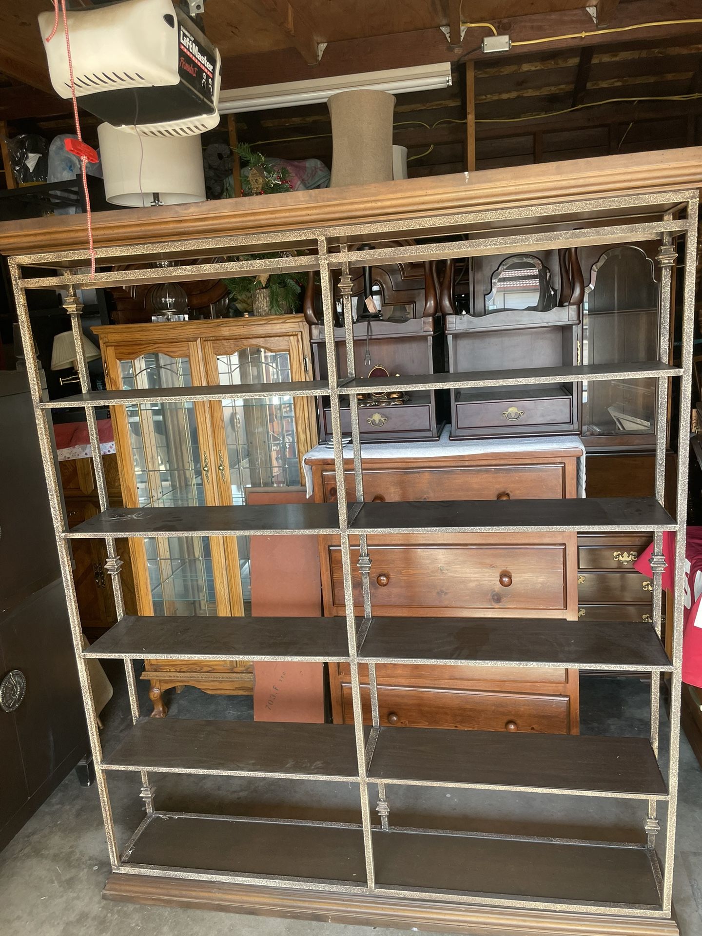 Metal And Wood Bookshelf