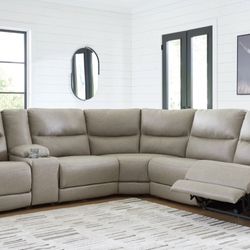 Sectional 6-Piece Dual Power Reclining Modular Sectional