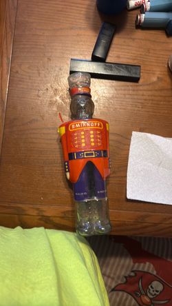 empty 1997/1998 Smirnoff Vodka Toy Soldier Nutcracker Glass Bottle