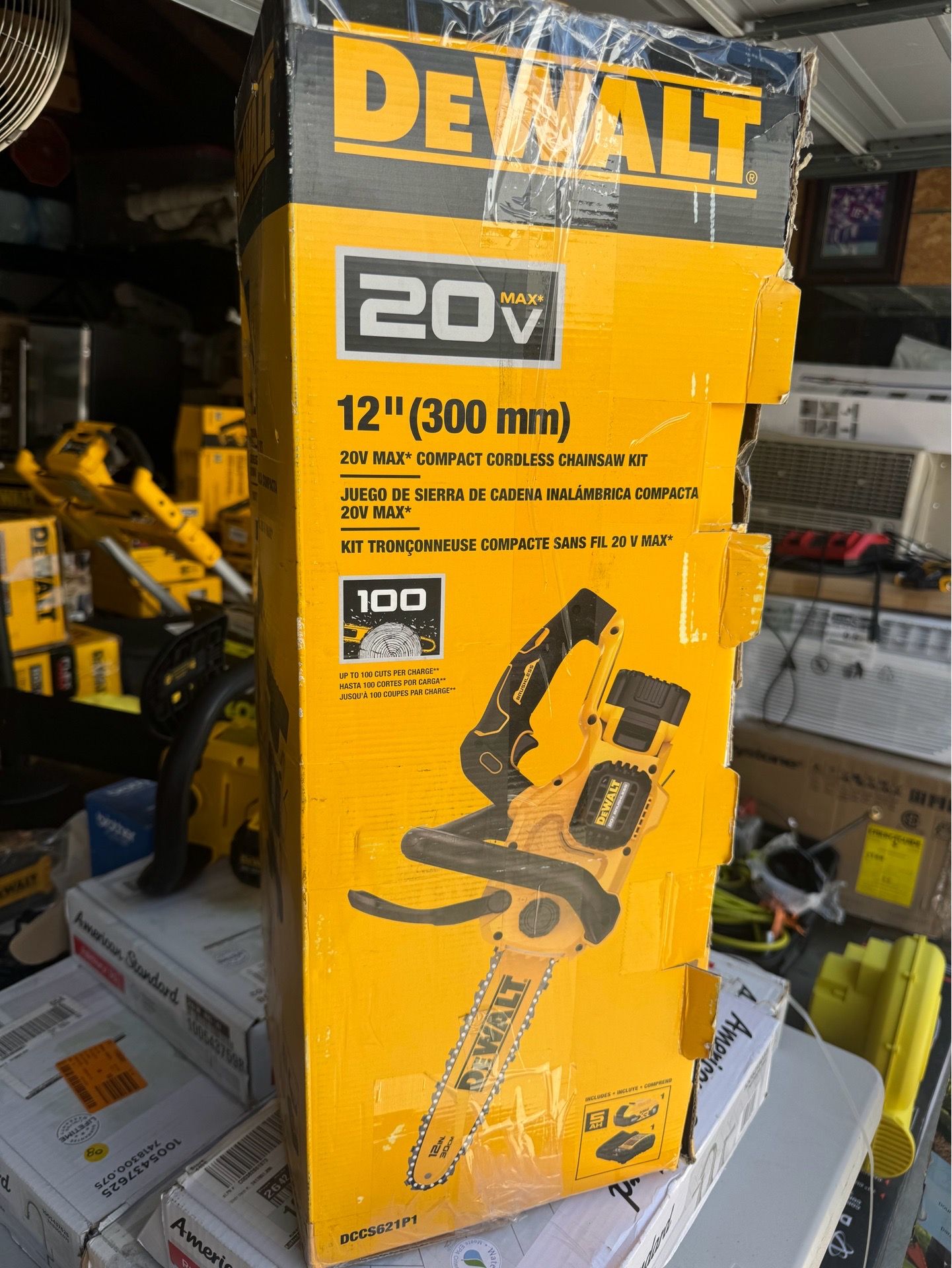 20-Volt MAX 12 in. Brushless Cordless Battery Powered Chainsaw Kit with 5.0 Ah Battery and Charger by DEWALT >