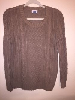 Old Navy Camel Knit Sweater, Large