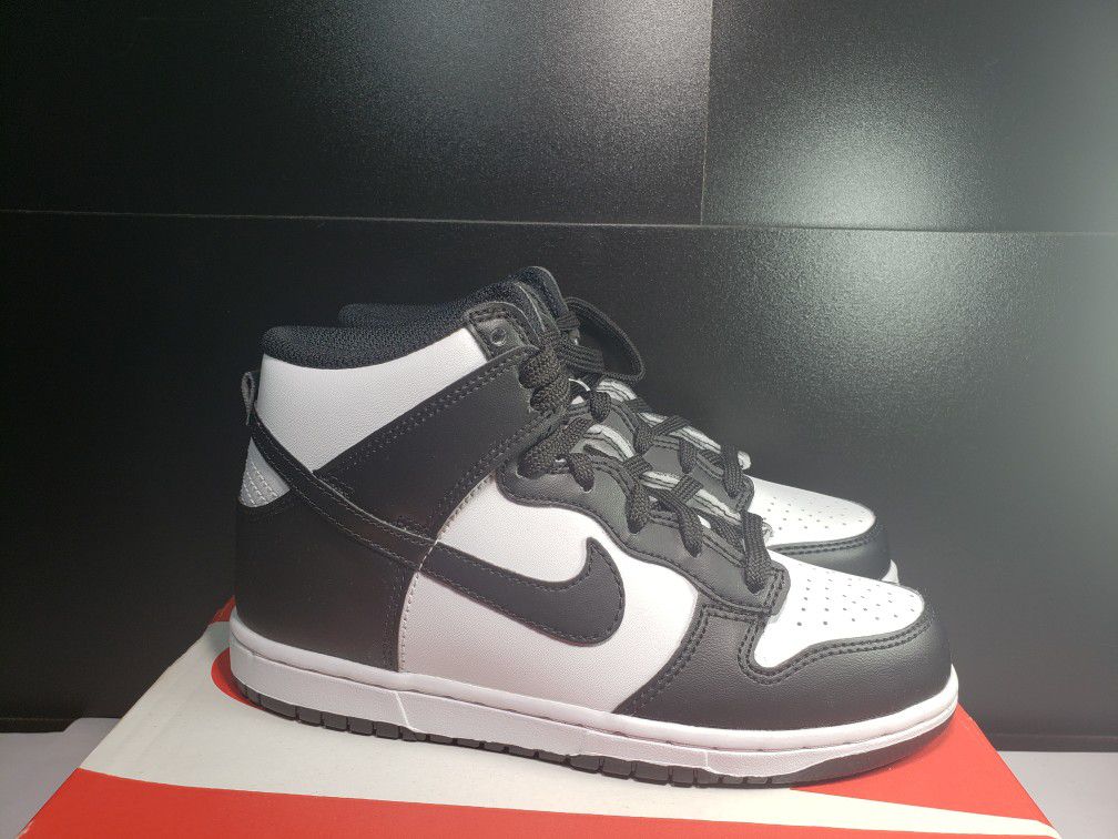 Nike Dunk High (PS) Size 2y White Black 