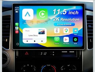 11.5 Inch 8 Core 4GB+64GB Car Radio Stereo for Toyota Tacoma 2005-2015, 2K Touchscreen Android 13 Head Unit with Wireless CarPlay & Android Auto, 1080