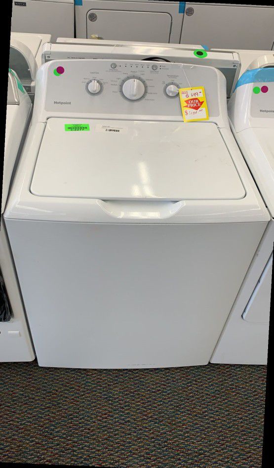 HOTPOINT HTW240ASKWS 3.8 cu. ft. White Top Load Washing Machine Washer