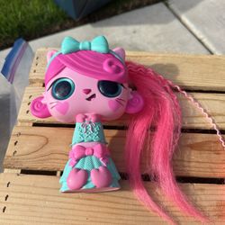 The image shows a Pop Pop Hair Surprise Pop Hair Pet toy