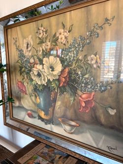 Vintage Floral Still Life Framed Print
