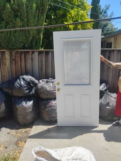 Metal fire door
