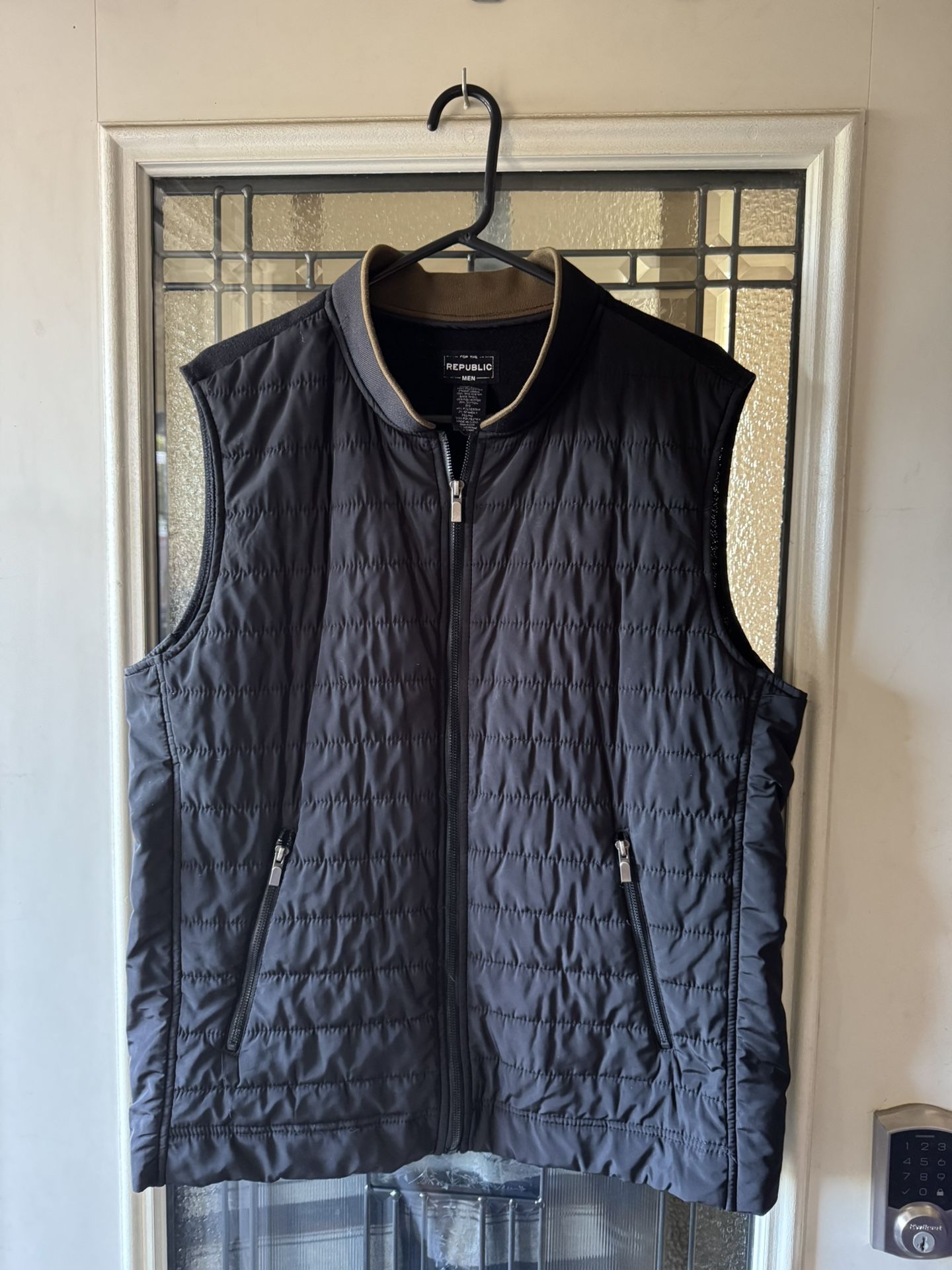 Quilted Black Vest XL